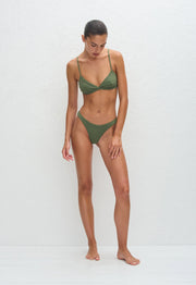 Tri Crop Top - Safari Crinkle - Matteau
